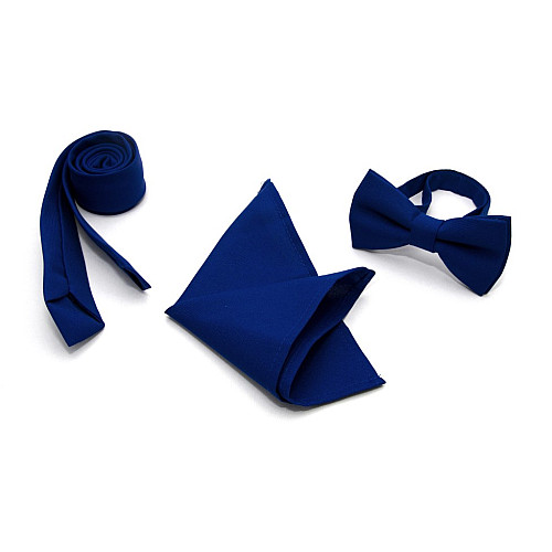 Набір Gofin 3 в 1 синій-електрик краватка, метелик, хустинка ABT-18003