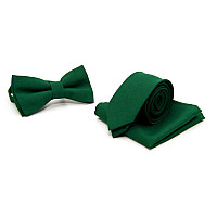 Набір Gofin 3 в 1 світло-смарагдовий краватка, метелик, хустинка ABT-18014