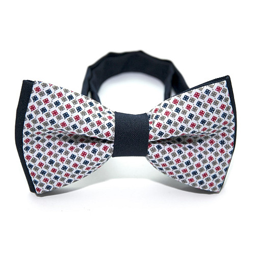 Галстук-бабочка Gofin двошаровая разноцветная в клетку AB-7246