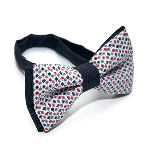 Галстук-бабочка Gofin двошаровая разноцветная в клетку AB-7246