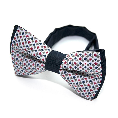 Галстук-бабочка Gofin двошаровая разноцветная в клетку AB-7246