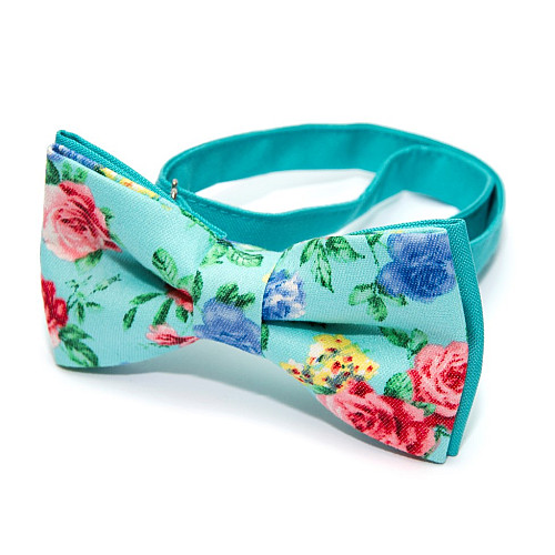 Галстук-бабочка Gofin разноцветная c цветами AB-7248