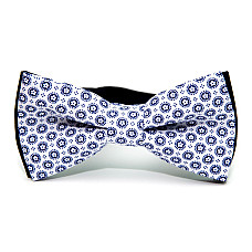 Галстук-бабочка Gofin темно синяя c маленькими цветами AB-7250