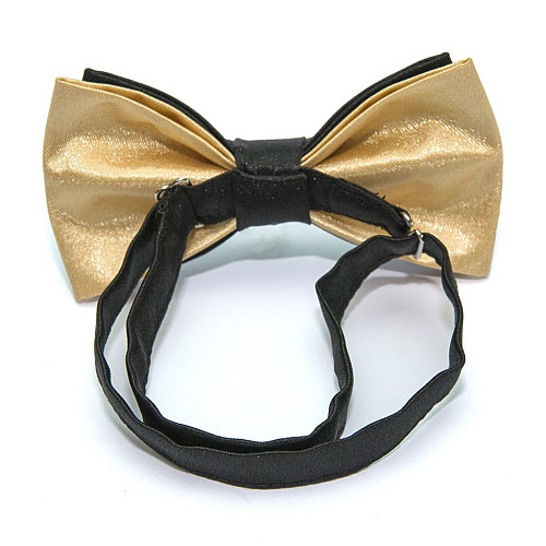 Двошаровий чорно-золотий Краватка-метелик Gofin AB-7256