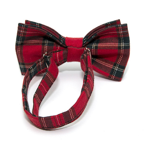 Галстук-бабочка Gofin красный шотландская клетка двухслойная AB-7268