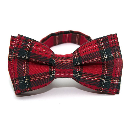 Галстук-бабочка Gofin красный шотландская клетка двухслойная AB-7268