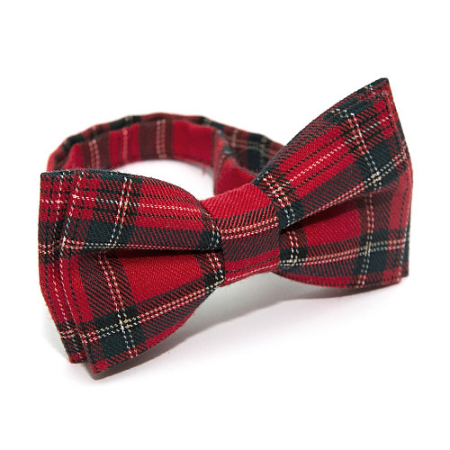 Галстук-бабочка Gofin красный шотландская клетка двухслойная AB-7268