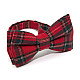Галстук-бабочка Gofin красный шотландская клетка двухслойная AB-7268