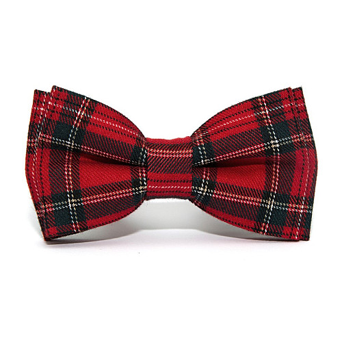 Галстук-бабочка Gofin красный шотландская клетка двухслойная AB-7268