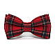 Галстук-бабочка Gofin красный шотландская клетка двухслойная AB-7268