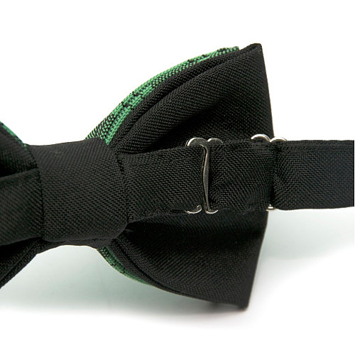 Чорно-зелений двошаровий краватка-метелик в клітинку Gofin AB-7273