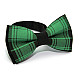 Чорно-зелений двошаровий краватка-метелик в клітинку Gofin AB-7273
