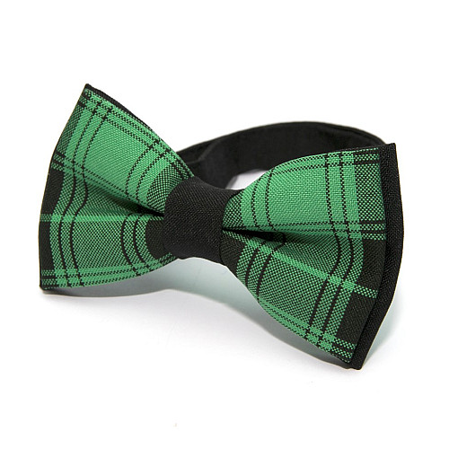 Чорно-зелений двошаровий краватка-метелик в клітинку Gofin AB-7273