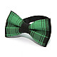 Чорно-зелений двошаровий краватка-метелик в клітинку Gofin AB-7273
