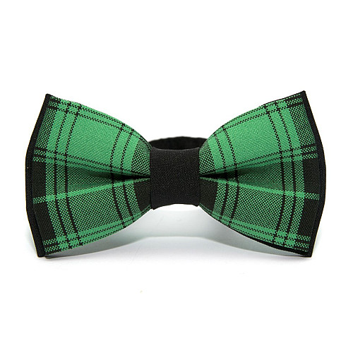 Чорно-зелений двошаровий краватка-метелик в клітинку Gofin AB-7273