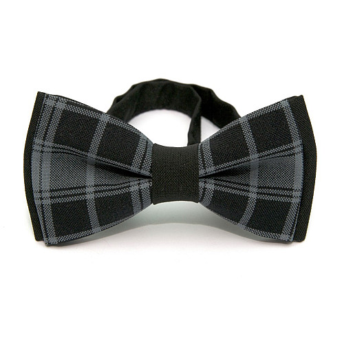 Сіро-чорний краватка-метелик Gofin в клітку AB-7275