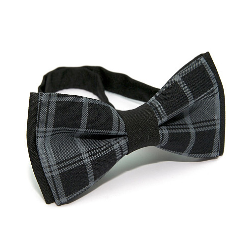 Сіро-чорний краватка-метелик Gofin в клітку AB-7275