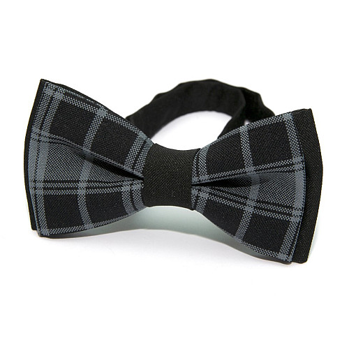 Сіро-чорний краватка-метелик Gofin в клітку AB-7275