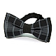 Сіро-чорний краватка-метелик Gofin в клітку AB-7275