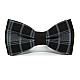 Сіро-чорний краватка-метелик Gofin в клітку AB-7275