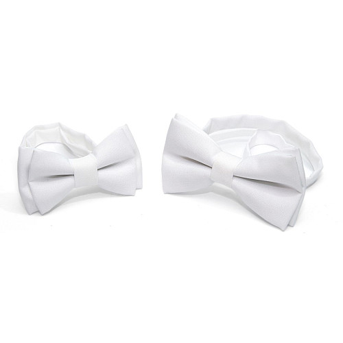 Набір 2 в 1 білий класичний метелик Gofin для батька та сина Gofin BNG-13000