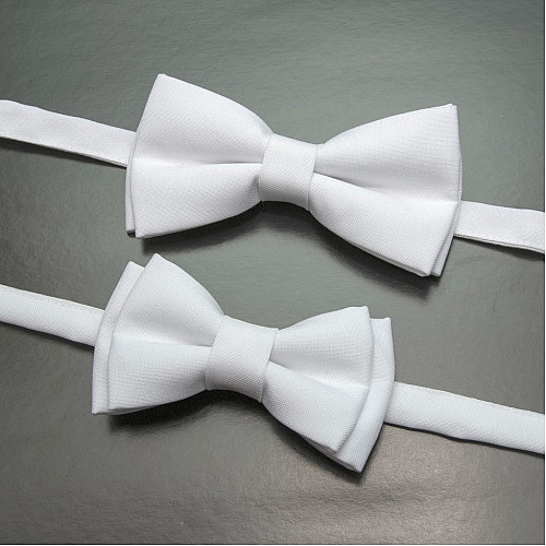 Набір 2 в 1 білий класичний метелик Gofin для батька та сина Gofin BNG-13000