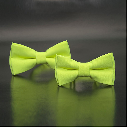 Набор 2 в 1 салатовая классическая бабочка для отца и сына Gofin BNG-13002