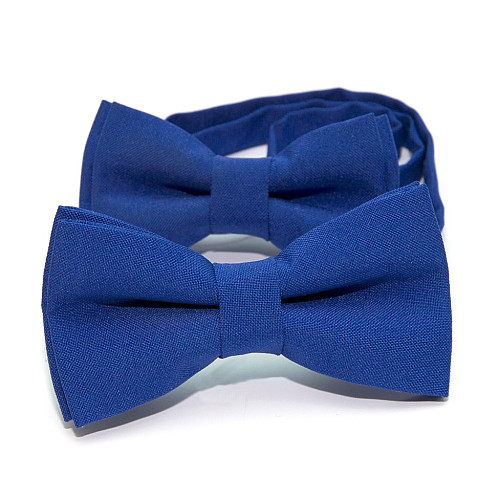 Набор 2 в 1 синяя-электрик классическая бабочка для отца и сына Gofin BNG-13005