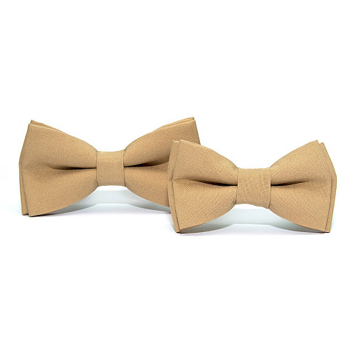 Набор 2 в 1 бежевая классическая бабочка для отца и сына Gofin BNG-13009