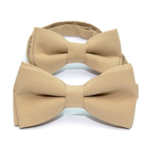 Набор 2 в 1 бежевая классическая бабочка для отца и сына Gofin BNG-13009