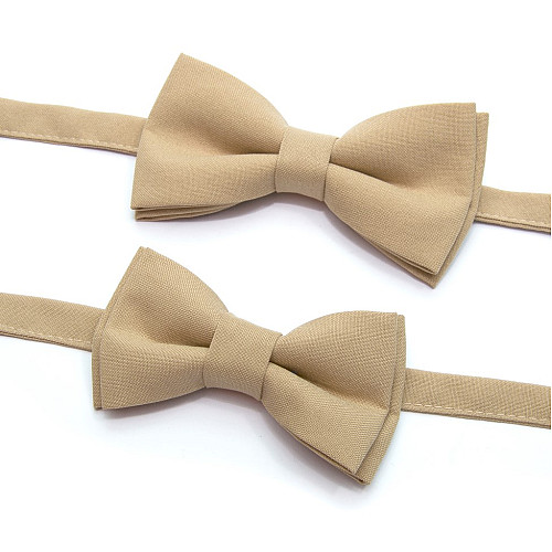 Набор 2 в 1 бежевая классическая бабочка для отца и сына Gofin BNG-13009