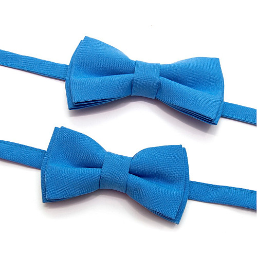 Набор 2 в 1 голубая классическая бабочка для отца и сына Gofin BNG-13011