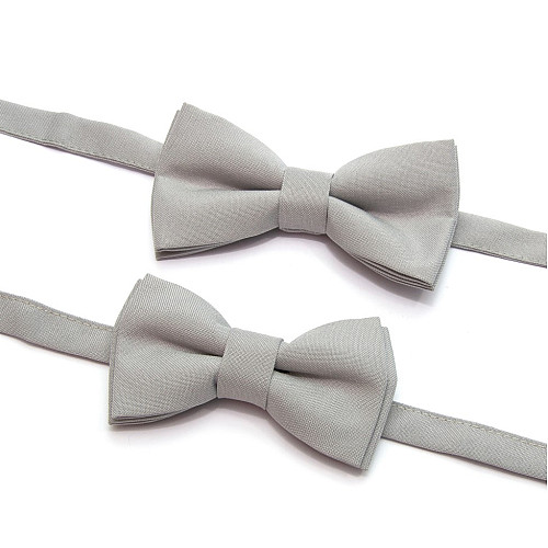 Набор 2 в 1 серая классическая бабочка для отца и сына Gofin BNG-13013