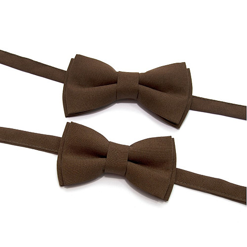 Набор 2 в 1 коричневая классическая бабочка для отца и сына Gofin BNG-13014