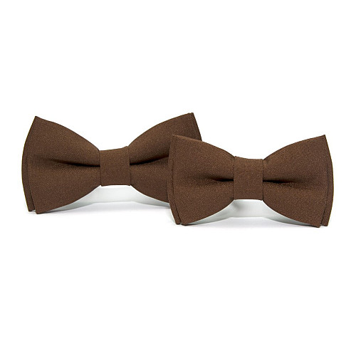 Набор 2 в 1 коричневая классическая бабочка для отца и сына Gofin BNG-13014