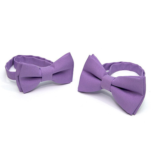 Набір 2 в 1 бузковий класичний метелик для батька та сина Gofin BNG-13015