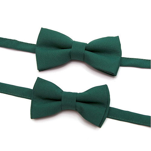 Набір 2 в 1 зелений-смарагдовий класичний метелик для батька та сина Gofin BNG-13016