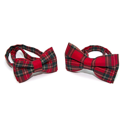 Набор 2 в 1 красная в клетку класическая бабочка для отца и сына Gofin BNG-13019