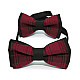 Набор 2 в 1 черно-бордовая в клетку класическая бабочка для отца и сына Gofin BNG-13022