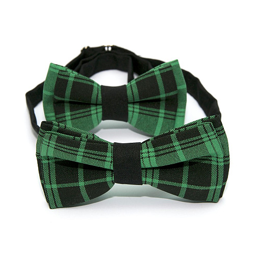 Набор 2 в 1 зеленая в клетку класическая бабочка для отца и сына Gofin BNG-13023