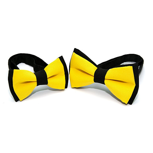 Набір 2 в 1 чорно-жовтий класичний метелик для батька та сина Gofin BNG-13024