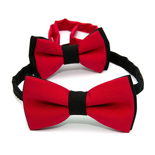 Набор 2 в 1 черно-красная класическая бабочка для отца и сына Gofin BNG-13027