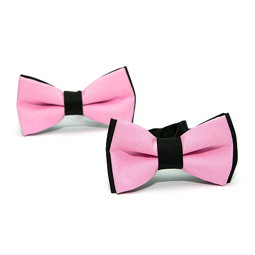 Набор 2 в 1 черно-розовая класическая бабочка для отца и сына Gofin BNG-13028