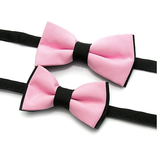 Набор 2 в 1 черно-розовая класическая бабочка для отца и сына Gofin BNG-13028