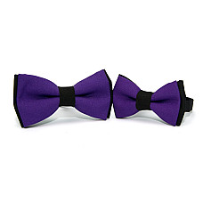 Набор 2 в 1 черно-фиолетовая класическая бабочка для отца и сына Gofin BNG-13029