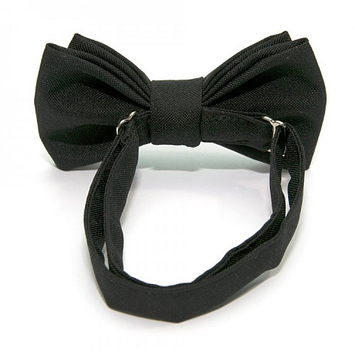 Детская галстук бабочка Gofin черная матовая DGB-2600