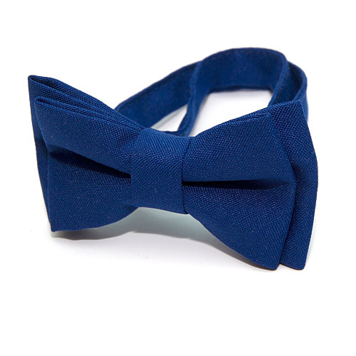 Детская галстук бабочка Gofin синяя электрик матовая DGB-2601