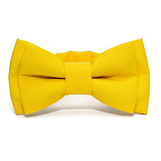 Детская галстук бабочка Gofin желтая матовая DGB-2605