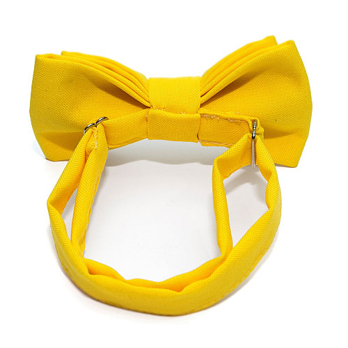 Детская галстук бабочка Gofin желтая матовая DGB-2605