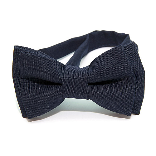 Детская галстук бабочка Gofin темно синяя матовая DGB-2608